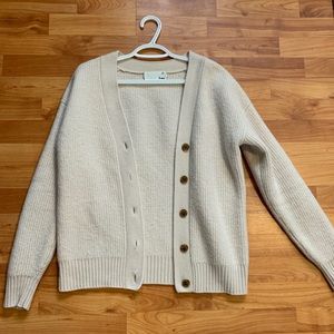 Wilfred cream knit cardigan